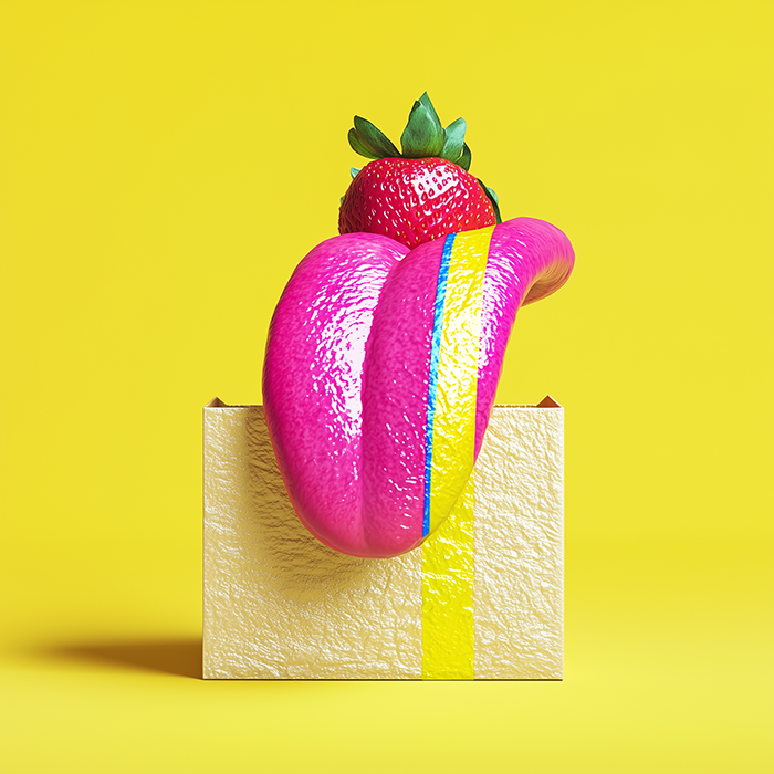 Packaging Premiere 2025 - AI artwork per stand La Eliotecnica Grafica a tema frutta